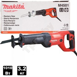 Сабельная пила MAKITA MT M 4501 в кор. (1010 Вт, дерево до 255 мм, металл до 130 мм) (M4501) - фото 184707