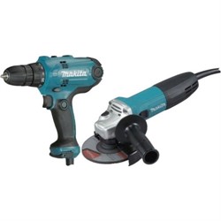 MAKITA DK0121 Набор инструментов (DF0300+GA5030) -Сетевой шуруповёрт (320 Вт, 56Нм)+УШМ (720Вт,125мм) - фото 211273