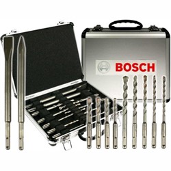 Набор буров и зубил SDS-plus BOSCH Mixed Set в чемодане (9 SDS-plus буров+2 зубила) (2608578765) - фото 214960