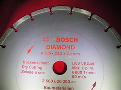Bosch Круг алмазный D 230 BOSCH-красные Стройматериалы (2608600203) 2608600203