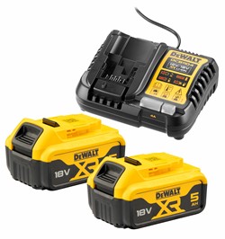 DeWalt DCB1104P2 Набор: зарядное устройство DCB1104 (12V/18V) + аккумуляторы DCB184 (2*5.0Аh) - фото 224579