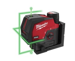 MILWAUKEE M12 CLLP-301C Нивелир лазерный с зел.луч.в чем. (12V, 1*3Аh, 2 линии/2 точки , 38 м) - фото 224867