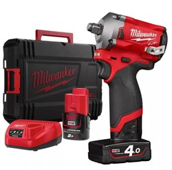 MILWAUKEE M12 FIWF12-422X Гайковерт аккум. в HD кейсе (12V, 339 Нм, 2*2.0/4.0Ah, 1/2", BL-motor) - фото 224883