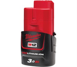 MILWAUKEE M12B3 Аккумулятор 12V (3.0Ah, Li-On) - фото 224906