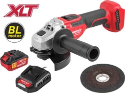 WORTEX CAG 1812-2 E Угловая шлифмашина в кор. (18V, 1*4.0Ah, 125 мм, 3000-8500 об/мин, BL-motor) - фото 225141