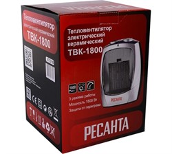 РЕСАНТА ТВК-1800 Тепловентилятор (1800 Вт, 220В, керамика, пл. обогрева 22 м2, 1.59кг) - фото 225282