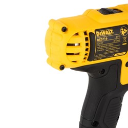 DeWalt DCD716D2 аккумуляторная ударная дрель-шуруповерт, 10.8 В, 1500 об/мин, 22500 уд/мин, с 2 АКБ 2 Ач и ЗУ, в кейсе - фото 225557