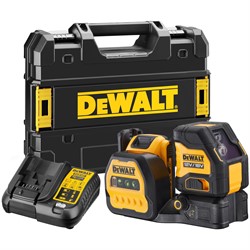 DeWalt DCE088D1G18 аккумуляторный лазерный построитель плоскостей, 12/18 В, зеленый луч, 30 м, с АКБ 2 Ач и ЗУ, в кейсе TSTAK - фото 225722