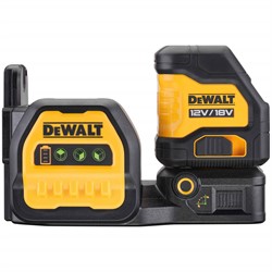 DeWalt DCE088D1G18 аккумуляторный лазерный построитель плоскостей, 12/18 В, зеленый луч, 30 м, с АКБ 2 Ач и ЗУ, в кейсе TSTAK - фото 225724