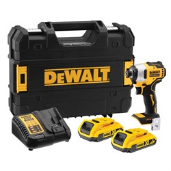 DeWalt DCF809D2T Гайковерт аккум. в чем. TSTAK (18V, 2*2.0Ah, 190 Нм, 1/4", 2800 об/мин, BL-motor) - фото 225805