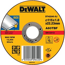 DeWalt DT42240 Круг отрезной по металлу 115x1.2x22.2 мм - фото 226465