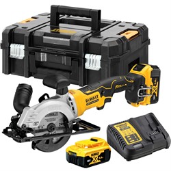 DeWalt DCS571P2T Дисковая пила аккум. в TSTAK II (18V, 2*5.0Ah, 115*9.5 мм,пропил: 39.5 мм, BL-motor - фото 226495