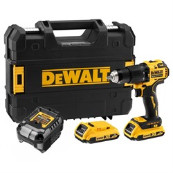 DeWalt DCD709D2T Шуруповерт ударный аккум в чем. TSTAK (18V, 2*2.0Ah, 65Нм, 2 скор, BL-мотор) - фото 226640