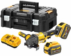 DeWalt DCG418T2 Угловая шлифмашина акк. в TSTAK II (54V, 2*6.0Ah, 125мм, 9000 об/мин, нижняя кнопка) - фото 226714