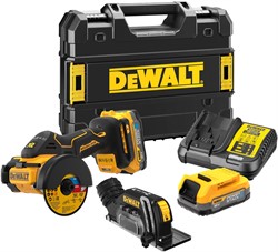 DeWalt DCS438E2T Отрезная машина акк. в чем. TSTAK (18V, 2*1.7Ah, диск 76*9,5 мм, рез 22 мм) - фото 226835