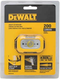 DeWalt DWHT81424 Фонарь налобный светодиодный (200 Лм, датчик движения) - фото 226932