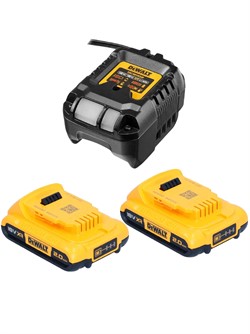 DeWalt DCB1102D2 Набор: зарядное устройство DCB1102 (12V/18V) + аккумуляторы (2*2.0Аh) - фото 226964