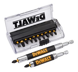 DeWalt DT70512T Набор ударных бит в кассетном кейсе (12 бит (25 мм) + 2 магнитных держателя) - фото 227437