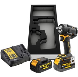 DeWalt DCF921P2G Гайковерт аккум. в кор. с вкладышем (18V, 2*5.0Ah, 610 Нм, 1/2", 2 скор, BL-motor) - фото 227789