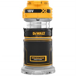 DeWalt DCW600N SOLO Фрезер кромочный аккум. в кор. (18V, цанга 6.4 мм, 55 мм, 16000-25500 об/мин) - фото 228058