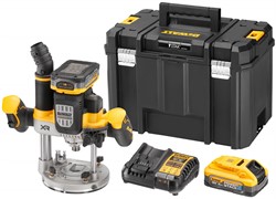 DeWalt DCW620H2 Фрезер аккум. в чем TSTAK VI (18V, 2*5.0Ah, цанга 8,12 мм, 70 мм,11000-23000 об/мин) - фото 228065