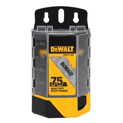 DeWalt DWHT11004-7 Лезвие трапециевидное закаленное для ножа (75 шт, 20 мм) - фото 228157