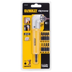 DeWalt DT71517T Угловая насадка ударная для шуруповерта с набором бит, 9 шт (до 40 Нм, 1/4",220мм)