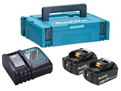 Комплект аккумулятор LXT 18.0 В BL1860B 2 шт. + зарядное устройство DC18RC в кейсе MAKITA - фото 230648