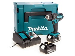 Аккум. ударная дрель-шуруповерт MAKITA LXT DHP482RTJ в кейсе - фото 230993