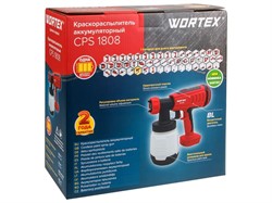 Аккум. краскораспылитель WORTEX CPS 1808 в кор. ALL1 XLT SOLO БЕСЩЁТ.ДВИГ., 18В, 1000 мл/мин, 0.8 л - фото 231148