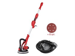 Шлифмашина для стен и потолков WORTEX DG 2285 в кор. 820 Вт, 225 мм, LED, 600-1900 об/мин - фото 231184