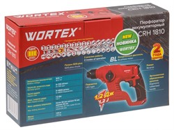 Аккум. перфоратор WORTEX CRH 1810 в кор. ALL1 XLT SOLO БЕСЩЕТ., 18 В, 1.2 Дж, 20 мм - фото 231225