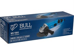 Двуручная углошлифмашина BULL WS 1501 в кор. 150 мм, 1400 Вт, 8400 об/мин, пылезащ., 4м кабель - фото 231614