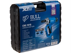 Аккум. заклепочный пистолет BULL CRG 1018 в чем. XLTpro, БЕСЩЕТ., 25 мм, 10000 Н, 1х4 А*ч - фото 231663