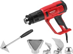 Термовоздуходувка WORTEX HG 6122 T в кор. + набор сопл 2000 Вт, 3 режима., 60-600 °С - фото 231763