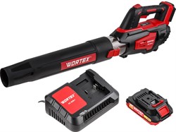 Аккум. воздуходувка WORTEX BB 2018 D ALL1 XLT SET 18 В, 2 Ач акб, макс.объём 570 м куб/ч - фото 231825