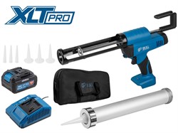 Аккум. пистолет для герметика BULL CG 1860 SET(1х4), сумка, 300/600 мл, 2500 Н, 8,3 мм/с, рег. скор. - фото 231868
