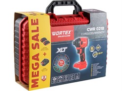 Аккум. ударный гайковерт/винтоверт WORTEX CWR 0218 в чем. XLT 2x2 А*ч, БЕСЩЕТ., 18 В, 220 Н*м - фото 231937