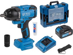 Аккум. ударный гайковерт BULL SC 1807 Xcase, XLTpro, БЕСЩЕТ., 18 В, 750 Н*м, 1/2", 1х4 А*ч, з/у 4 А - фото 231977