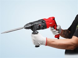 Перфоратор WORTEX RH 2621 в чем. + (2 зубила, 3 сверла) 800 Вт, 2.6 Дж, 3 реж., SDS-plus, Vario-Lock - фото 232047