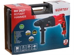 Перфоратор WORTEX RH 2621 в чем. + (2 зубила, 3 сверла) 800 Вт, 2.6 Дж, 3 реж., SDS-plus, Vario-Lock - фото 232048