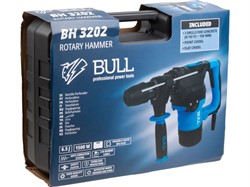Перфоратор BULL BH 3202 в чем. 1500 Вт, 6,5 Дж, 32 мм, 2 реж. + 2 зуб., 3 сверла, SDS-plus - фото 232138