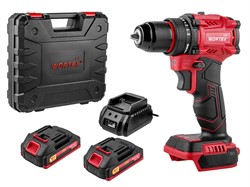 Аккум. дрель-шуруповерт WORTEX LX BD 1815-1 Li ALL1 XLT 18В, 45 Нм, 2*1.5 Ач, патрон 10 мм, бесщёт. - фото 232226