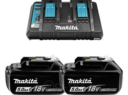 Комплект аккумулятор LXT 18.0 В BL1850B 2 шт. + зарядное устройство DC18RD MAKITA - фото 232227