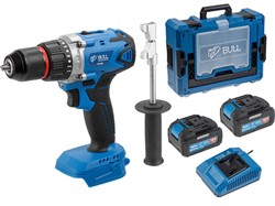 Аккум. дрель-шуруповерт BULL SR 1802 Xcase, XLTpro, БЕСЩЕТ., 18 В, 80 Н*м, 2*4 А*ч, БЗП 13 мм - фото 232234