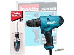 Дрель-шуруповерт MAKITA DF0300X1 в кор. + Отвертка D-58833 - фото 232425