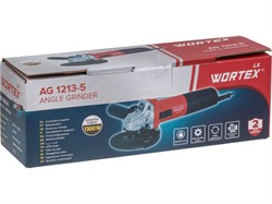 Одноручная углошлифмашина WORTEX LX AG 1213-5 в кор. 1300 Вт, 125 мм, 5000-11000 об/мин - фото 232471