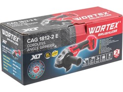 Аккум. углошлифмашина WORTEX CAG 1812-2 E в кор. XLT SOLO БЕСЩЕТ., 18 В, 125 мм, 3000-8500 об/мин - фото 232523