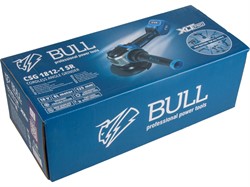 Аккум. углошлифмашина BULL CSG 1812-1 SR в кор. XLTpro SOLO БЕСЩЕТ, 125 мм, рег. об., 10 000 об/мин - фото 232709