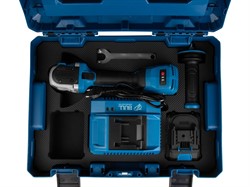 Аккум. углошлифмашина BULL CSG 1812-1 SR Xcase XLTpro 1x4 Ач БЕСЩЕТ, 125 мм, рег. об., 10 000 об/мин - фото 232730